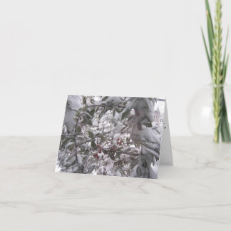 Tarjeta de Navidades con deseos de invierno cálido