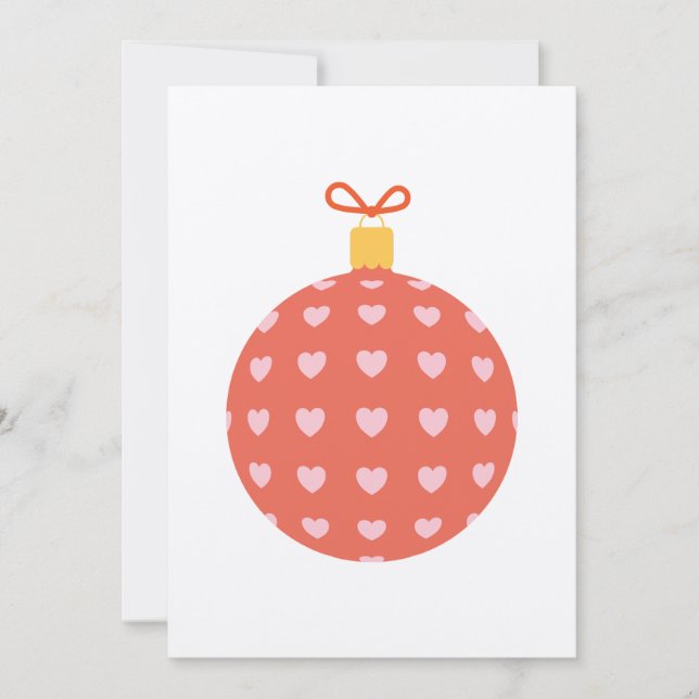 Tarjeta de navidades con el Ornamento de Navidad (Anverso)