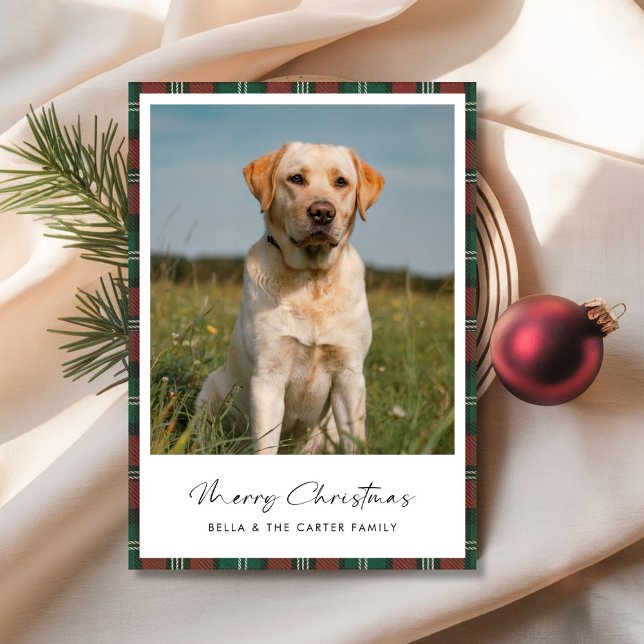 Tarjeta de Navidades con foto de perro graciosa Ma (Subido por el creador)