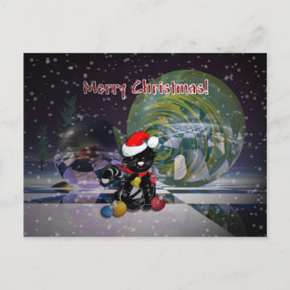 tarjeta de navidades con gato