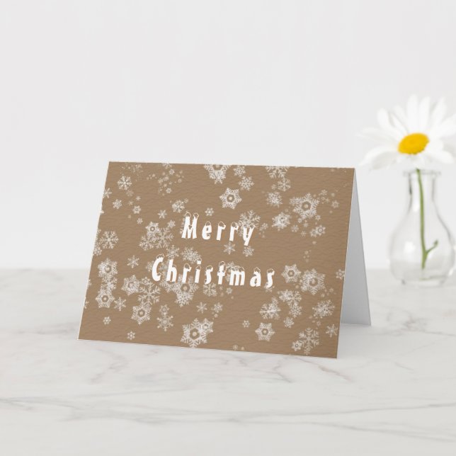 Tarjeta de navidades con invierno con copos de nie (Planta pequeña)
