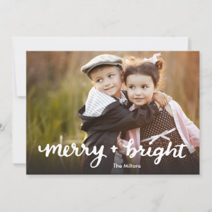 Tarjeta de Navidades con letras de mora y luz