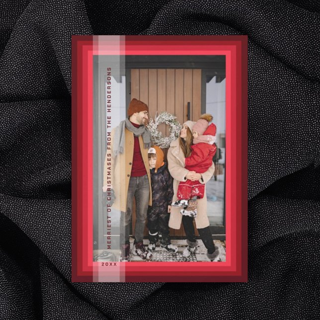 Tarjeta de Navidades con marco rojo (Subido por el creador)