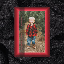 Tarjeta de Navidades con marco rojo