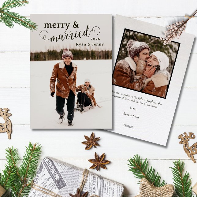 Tarjeta de Navidades con mora y casada (Merry & Married Christmas Card)