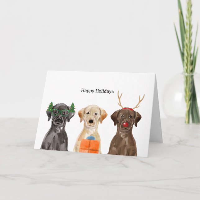 Tarjeta de navidades con Navidades labradores (Anverso)