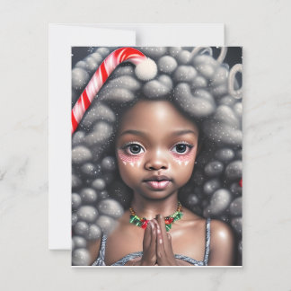 Tarjeta de navidades con niña negra
