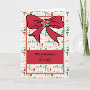 Tarjeta de navidades con pequeños elfos