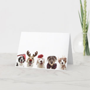 TARJETA DE navidades CON PERROS CELEBRANDO NAVIDAD