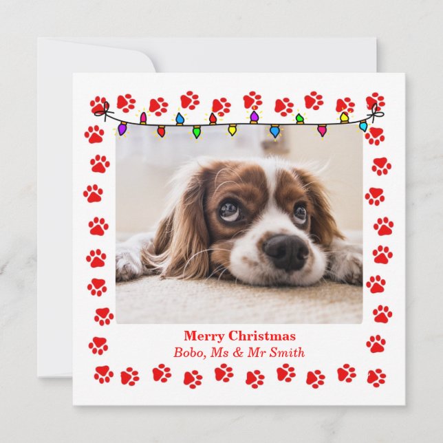 Tarjeta de Navidades con Personalizado de imágenes (Anverso)