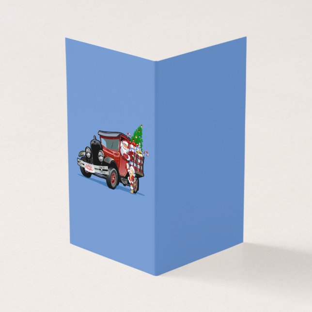 Tarjeta de navidades con Santa y Snow Maiden-Postm (Exterior)