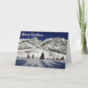 Tarjeta de navidades con Snowy Mountain Winterland