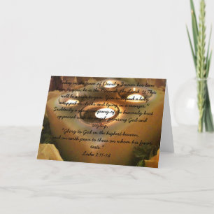 Tarjeta de navidades con versículo de la Biblia de