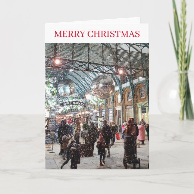 Tarjeta de Navidades con vistas al Covent Garden d (Anverso)