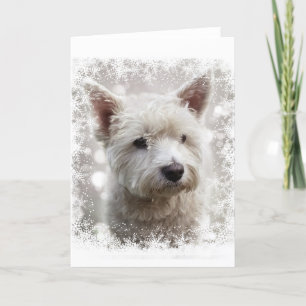 Tarjeta de navidades con Westie