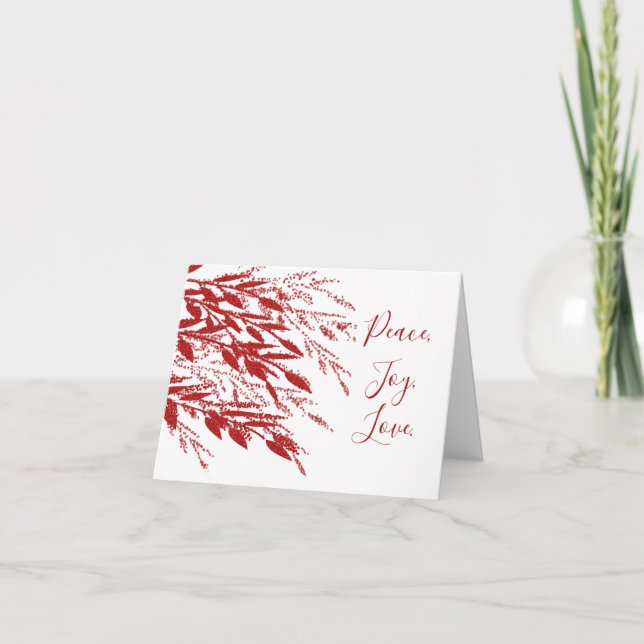Tarjeta de Navidades contemporáneos de las ramas d (Anverso)