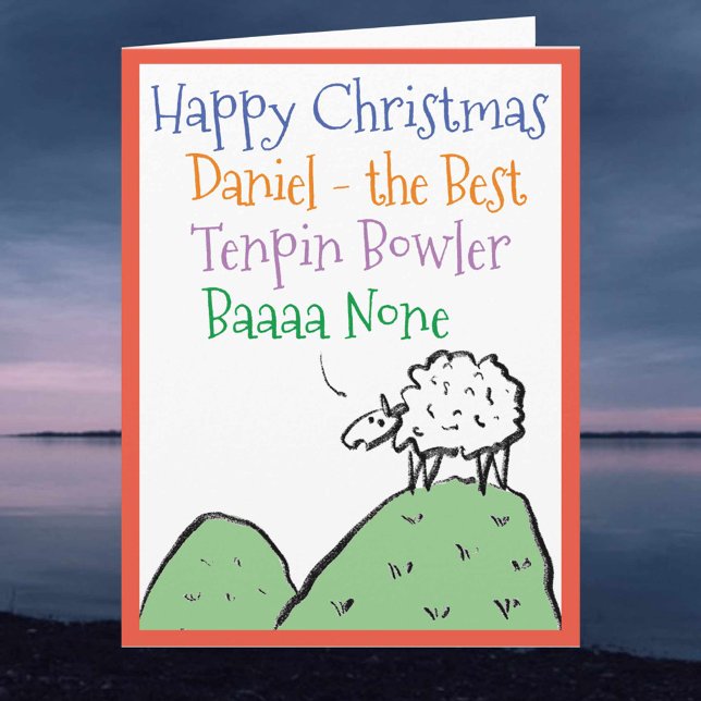 Tarjeta de Navidades Contentos Tenpin Bowler (Subido por el creador)