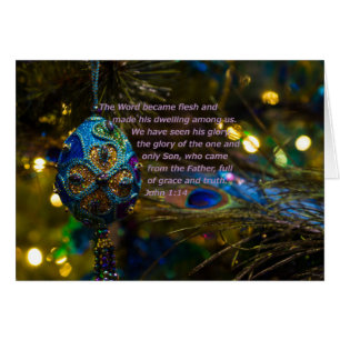 Tarjeta de Navidades contra la biblia azul victori