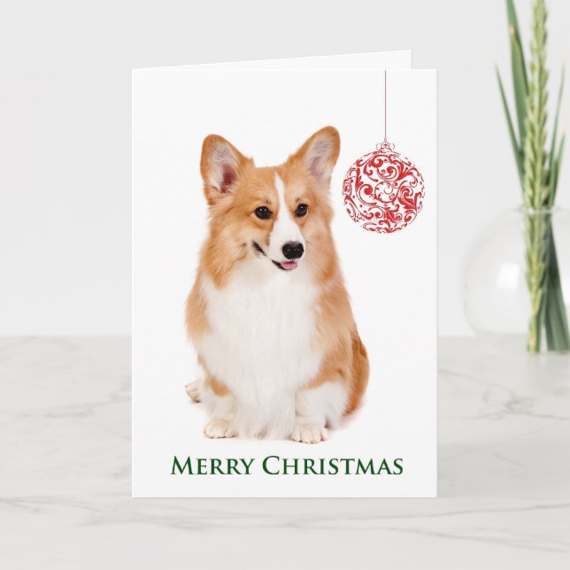 Tarjeta de Navidades Corgi (Anverso)
