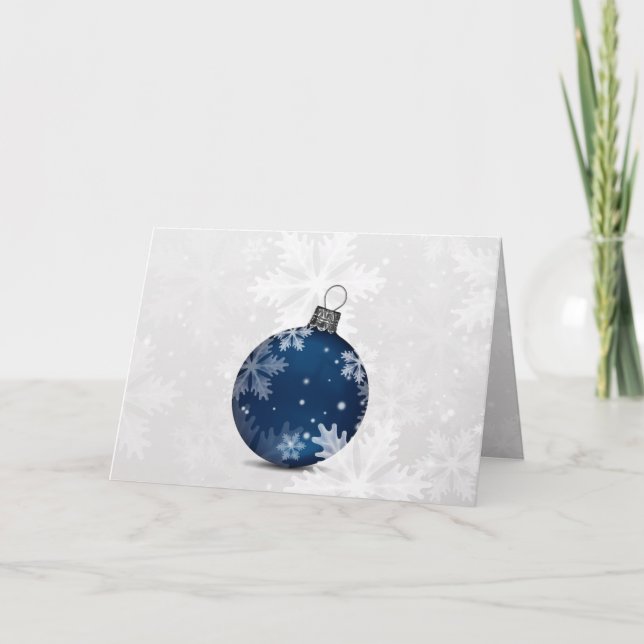 tarjeta de Navidades corporativos azul marino de p (Anverso)