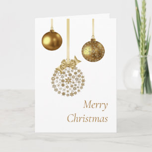 Tarjeta de Navidades corporativos con ornamentos y