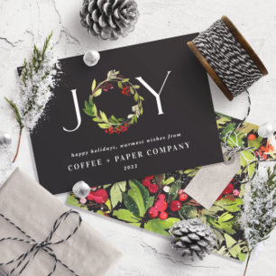 Tarjeta de Navidades corporativos de acuarela mode