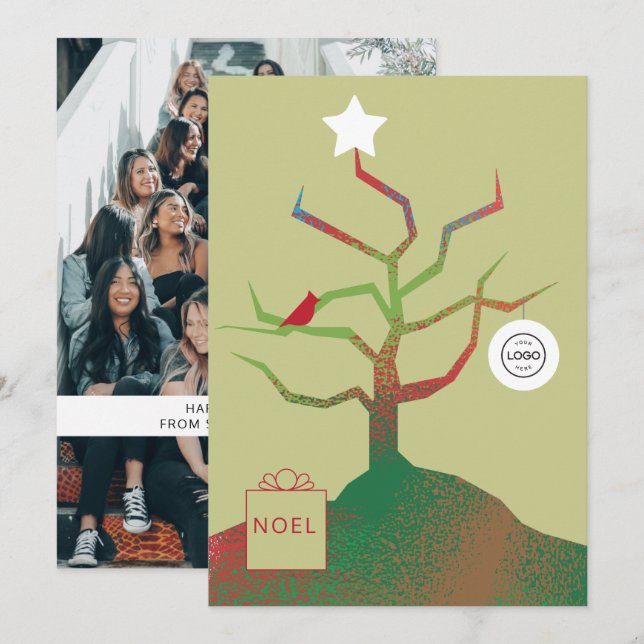 Tarjeta de Navidades corporativos de arte (Anverso / Reverso)