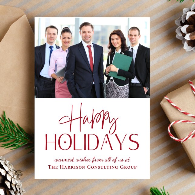 Tarjeta de Navidades corporativos de fotos de vaca (Spread warmth, appreciation, and gratitude to your valued customers, clients, employees and partners)