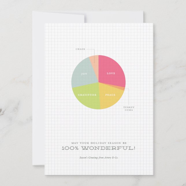 Tarjeta de Navidades Corporativos de Gráfico circu (Anverso)