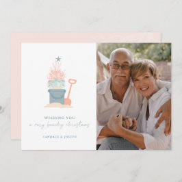 Tarjeta de Navidades costeros con foto