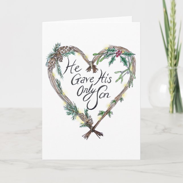 Tarjeta de Navidades cristianos (Anverso)