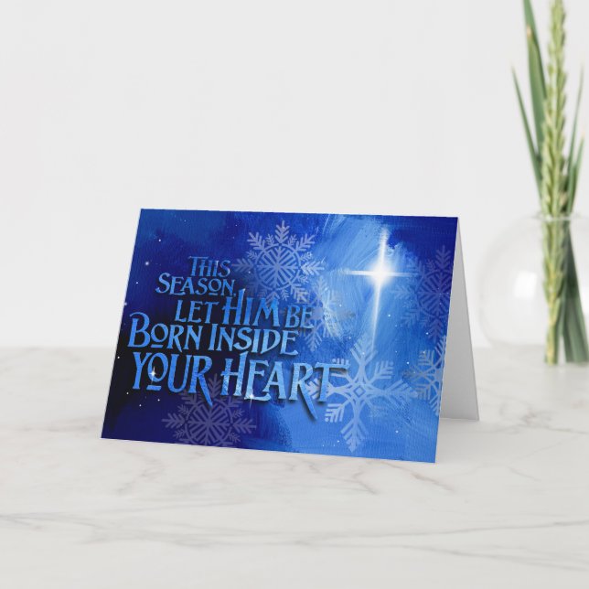 Tarjeta de Navidades cristianos (Anverso)