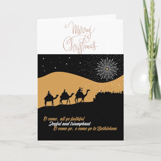 Tarjeta de Navidades cristianos (Anverso)