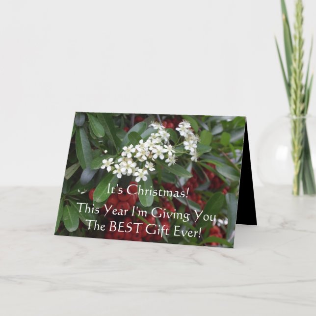 Tarjeta de Navidades cristianos con mensaje de gos (Anverso)