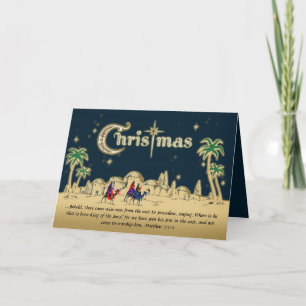 Tarjeta de Navidades cristianos con verso para via