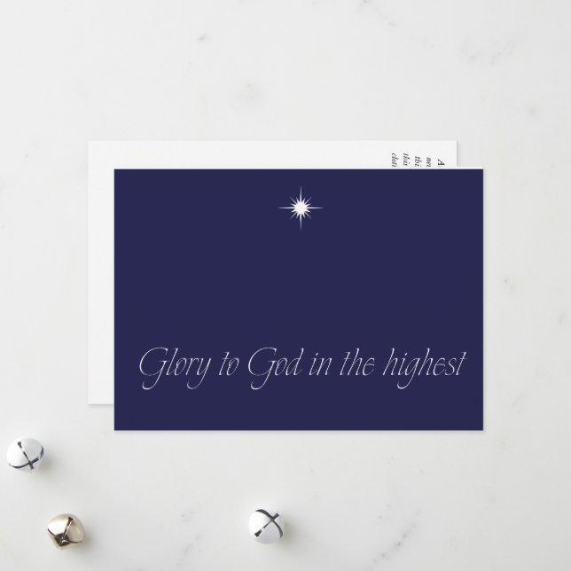 Tarjeta de Navidades cristianos simple hermosa (Anverso/Reverso In Situ)