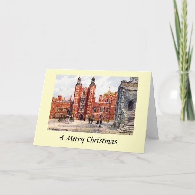 Tarjeta de navidades - Cuadrangle, Eton College (Anverso)