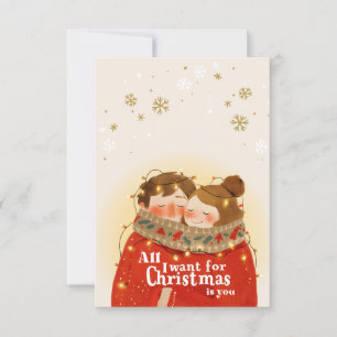 Tarjeta de Navidades Cute Couple