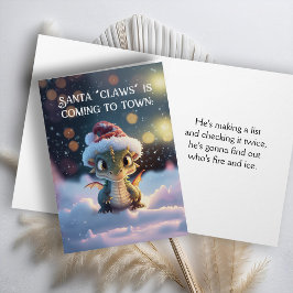 Tarjeta de Navidades Cute Dragon