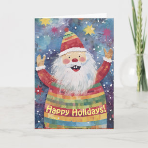 Tarjeta de Navidades Cute Santa Claus