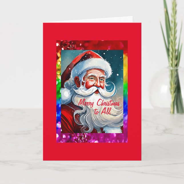 Tarjeta de Navidades de 5" x 7" del orgullo arcoir (Anverso)
