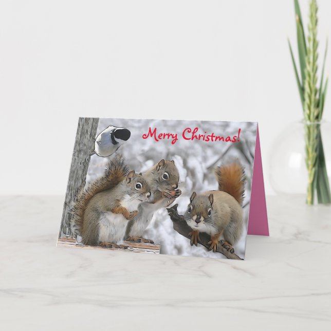 Tarjeta de navidades de 7 x 5" con Mr. Bickles (Anverso)