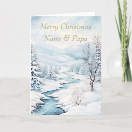 Tarjeta de Navidades de abuelo para paisajes cubie
