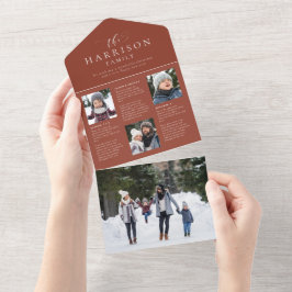 Tarjeta de Navidades de actualización de la famili