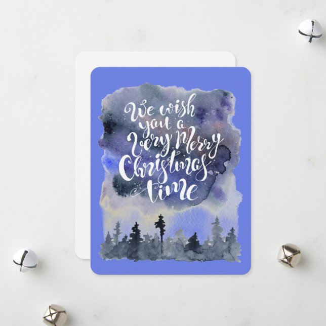 Tarjeta de Navidades de acuarela (Anverso/Reverso In Situ)