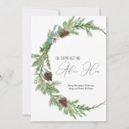 Tarjeta de Navidades de acuarela de base cristiana
