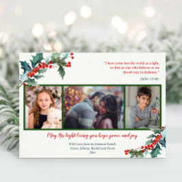 Tarjeta de Navidades de acuarela de bayas y bayas
