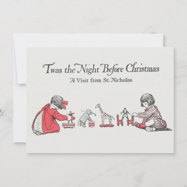 Tarjeta de Navidades de agradecimiento infantil (Anverso)