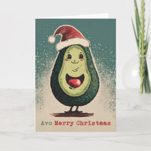 Tarjeta de Navidades de aguacate