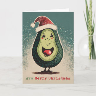 Tarjeta de Navidades de aguacate
